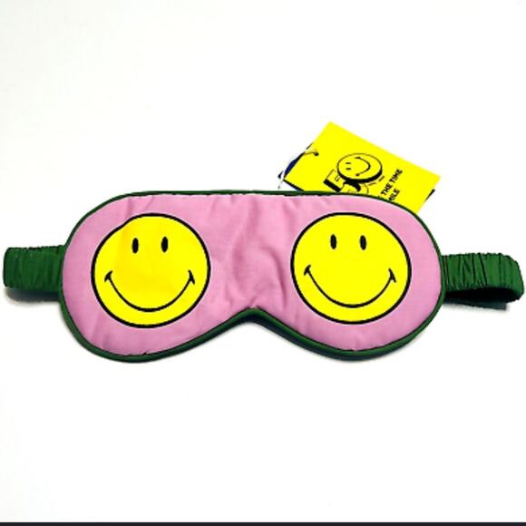Smiley x Sleepy Jones Sleep Eye Mask Pink Smiley New - Picture 1 of 4